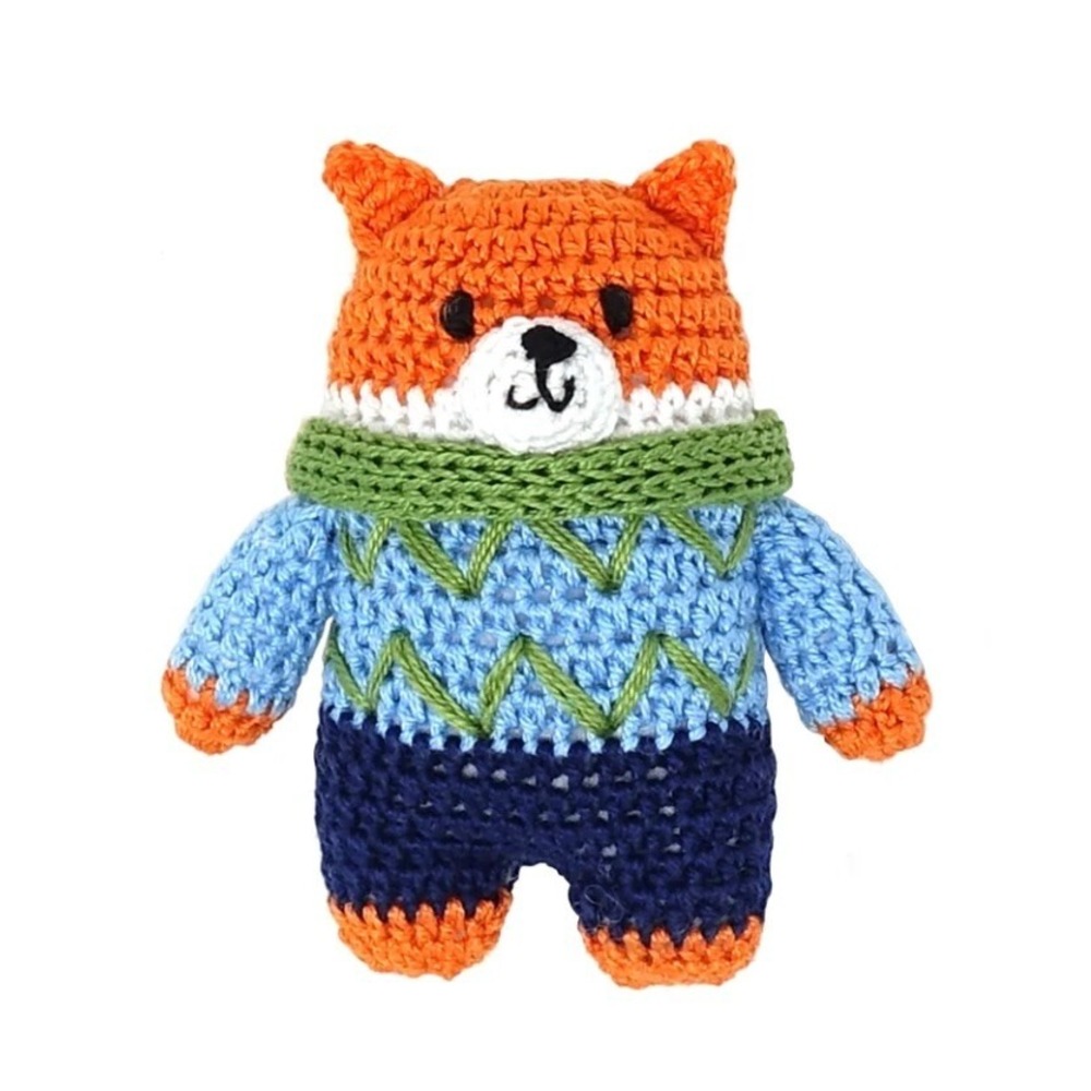 crochet fox in sweater Christmas Decoration Melange Collection Handmade